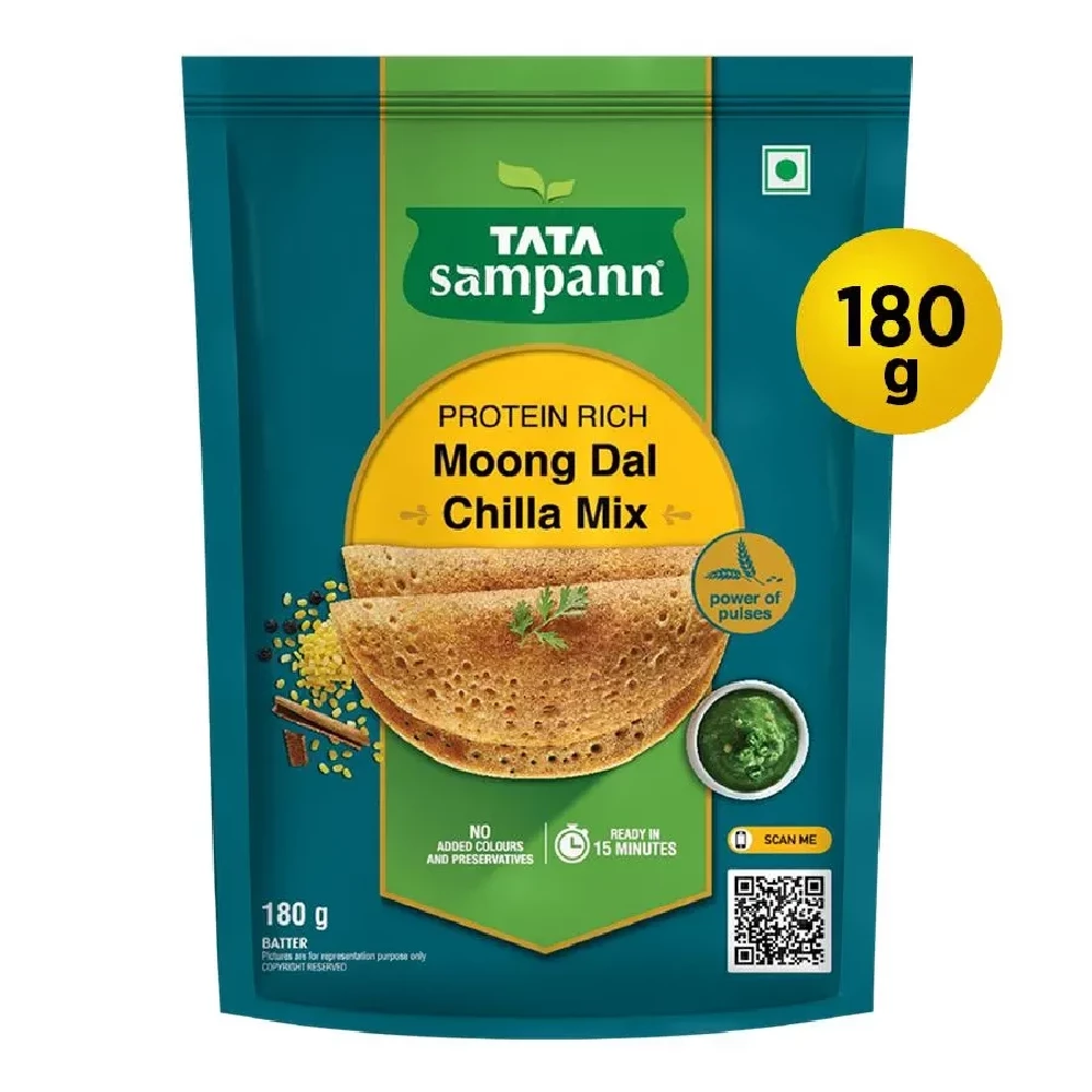 Tata Sampann Chilla Mix - Moong Dal-Hesaru Bele, 180 g-2.webp